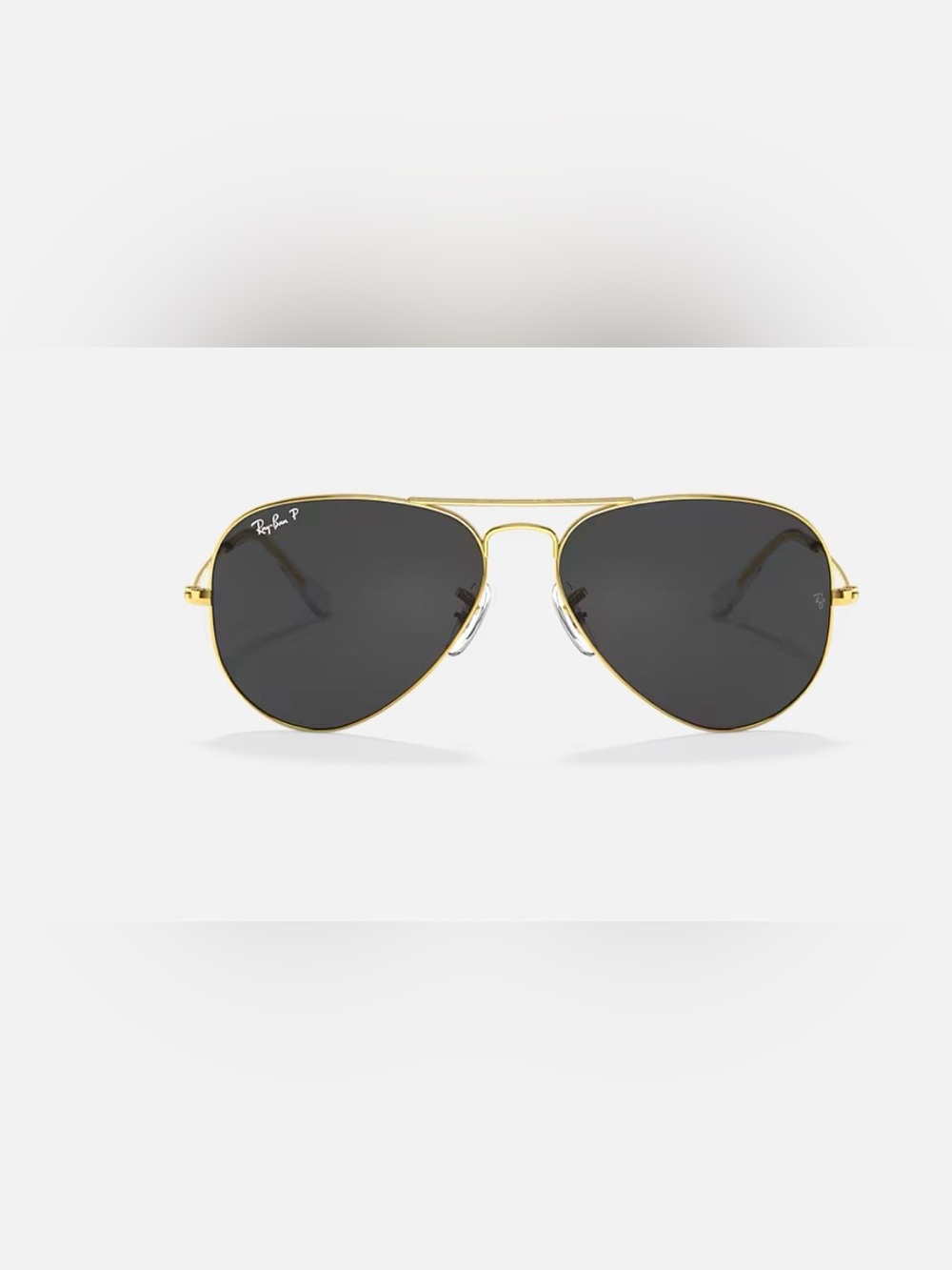 Ray-Ban Gold Frame Black Lens Aviator Sunglasses